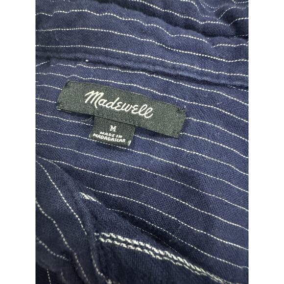 Striped Button Down Shirt Long Sleeve Collared Casual Top - Picture 4 of 7